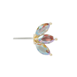 Moet Forward Facing Threadless End with Mercury Mist Topaz
