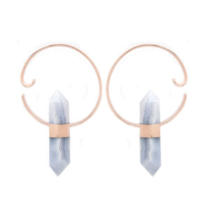 Alchemy Weights - Blue Lace Agate - Gold Plated