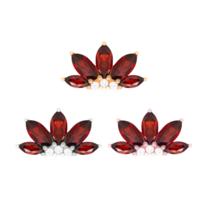 Valentina Threadless End with Garnet