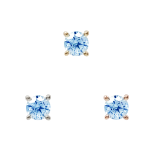 Prong Gem Threadless End with London Blue Topaz