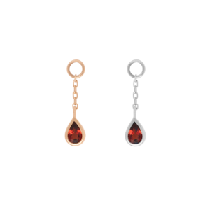Concorde Charm + Chain with Garnet