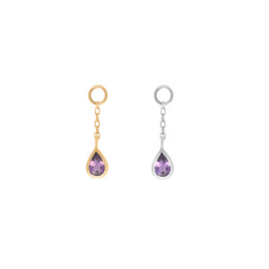 Concorde Charm + Chain with Amethyst