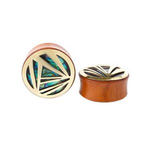 Prime Plugs - Brass + Mother Of Pearl