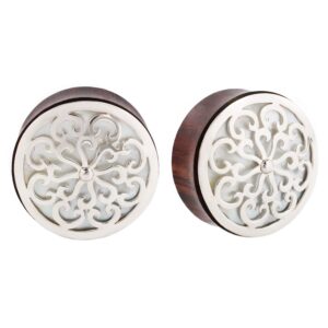 Idol Plugs - Silver + Mother of Pearl
