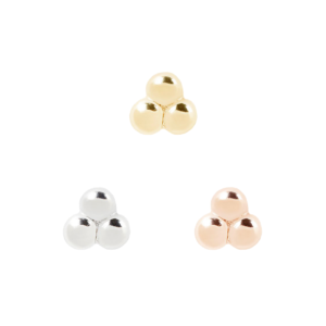 3 Bead Mini Cluster Threadless End