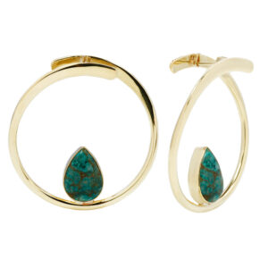 Stay Sexy Earrings - Brass + Chrysocolla