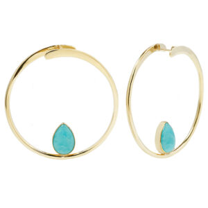 Stay Sexy Earrings - Brass + Amazonite