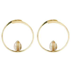 Stay Sexy Earrings - Brass + Golden Rutilated Quartz