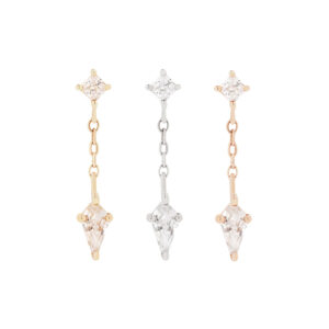 Alum Threadless End with CZ