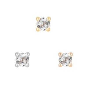 Prong Gem Threadless End with Aquamarine