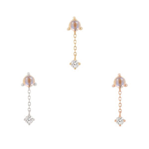 Bianca Threadless End with Moonstone
