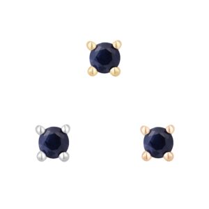 Prong Gem Threadless End with Blue Sapphire