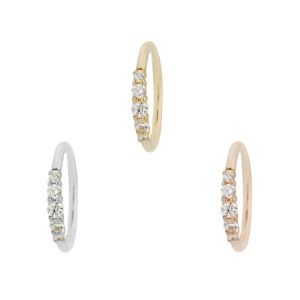 Brigitte Seam Ring with CZ
