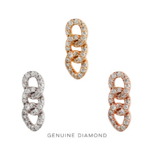 Chainlink Threadless End with Diamond