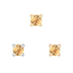 Prong Gem Threadless End with Citrine
