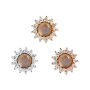 Delphine Threadless End with Labradorite