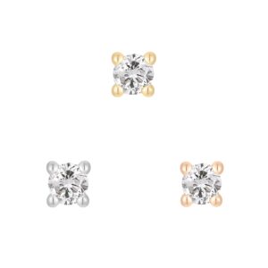 Prong Gem Threadless End with Diamond