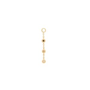 Dig It Charm with Smoky Quartz + Black Spinel