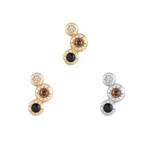 Dig It Threadless End with Smoky Quartz + Black Spinel