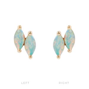 Zuri Double Threadless End with Opal