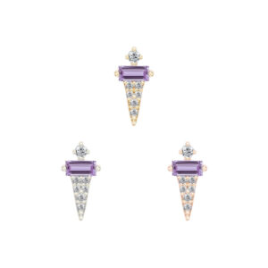 Dystrikt Threadless End with Amethyst