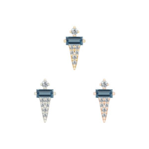 Dystrikt Threadless End with London Blue Topaz