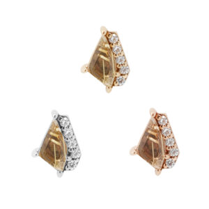 Elevate Threadless End with Rutilated Quartz