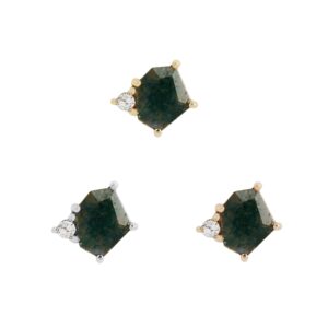Elicit Threadless End with Moss Agate
