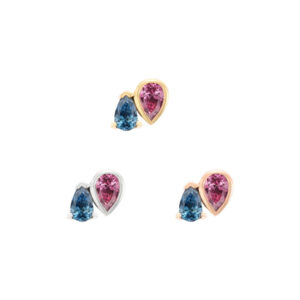 Era Threadless End with Pink Tourmaline + London Blue Topaz