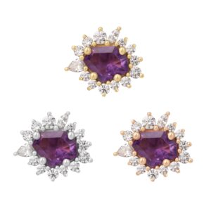 Eye Candy Threadless End with Amethyst
