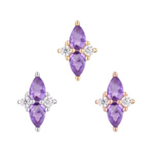 Ethereal Threadless End with Amethyst