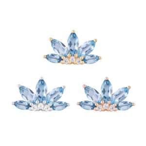 Valentina Threadless End with London Blue Topaz