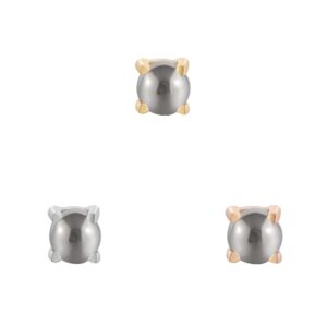 Prong Gem Threadless End with Pyrite