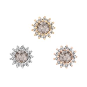Delphine Threadless End with Grey Diamond