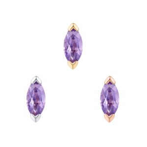 Zuri Threadless End with Amethyst