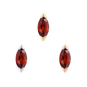 Zuri Threadless End with Garnet