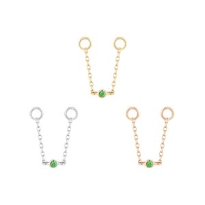 Bezel Bead Chain with Tsavorite