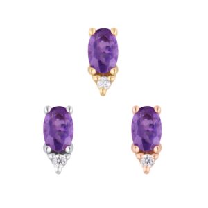 Desden Threadless End with Amethyst