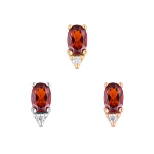 Desden Threadless End with Garnet