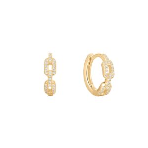 Gem Chainlink Huggie with CZ