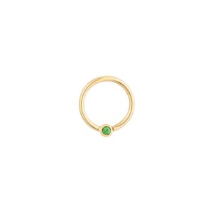 Fixed Bezel 2mm Bead Ring with Tsavorite