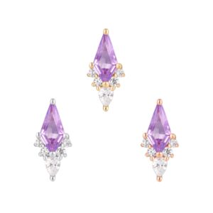 Afterglow Threadless End with Amethyst