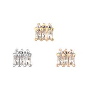 Excess Threadless End with CZ