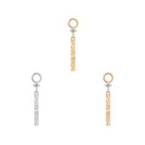 Labyrinth Charm with CZ