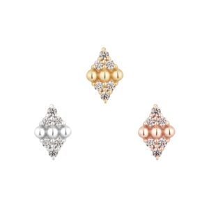 Lustre Threadless End with CZ