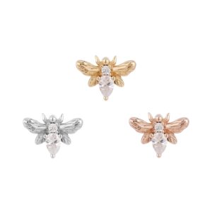 Bee Chic Threadless End with CZ