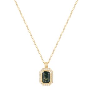RION x Buddha Jewelry Discovery Necklace with Moss Agate