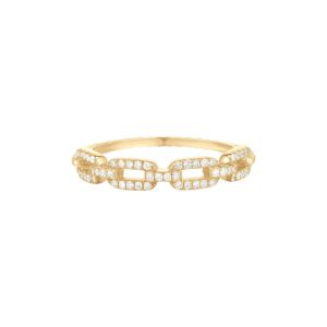 RION x Buddha Jewelry Chainlink Finger Ring with Diamond