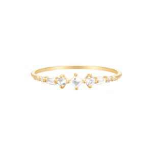 RION x Buddha Jewelry Adeline Finger Ring with White Topaz