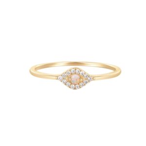 RION x Buddha Jewelry Aspect Finger Ring with Opal + Diamond